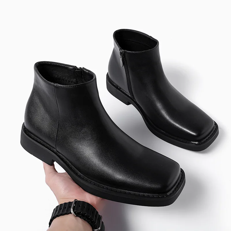 Men'S Shoes Hey Dude - Черная новая модная мужская повседневная кожаная
