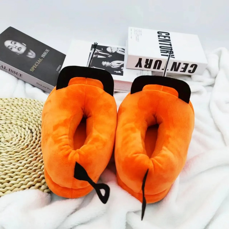 Men'S Shoes To Women'S Size - Аниме бензопила, мужские домашние тапочки Pochita,