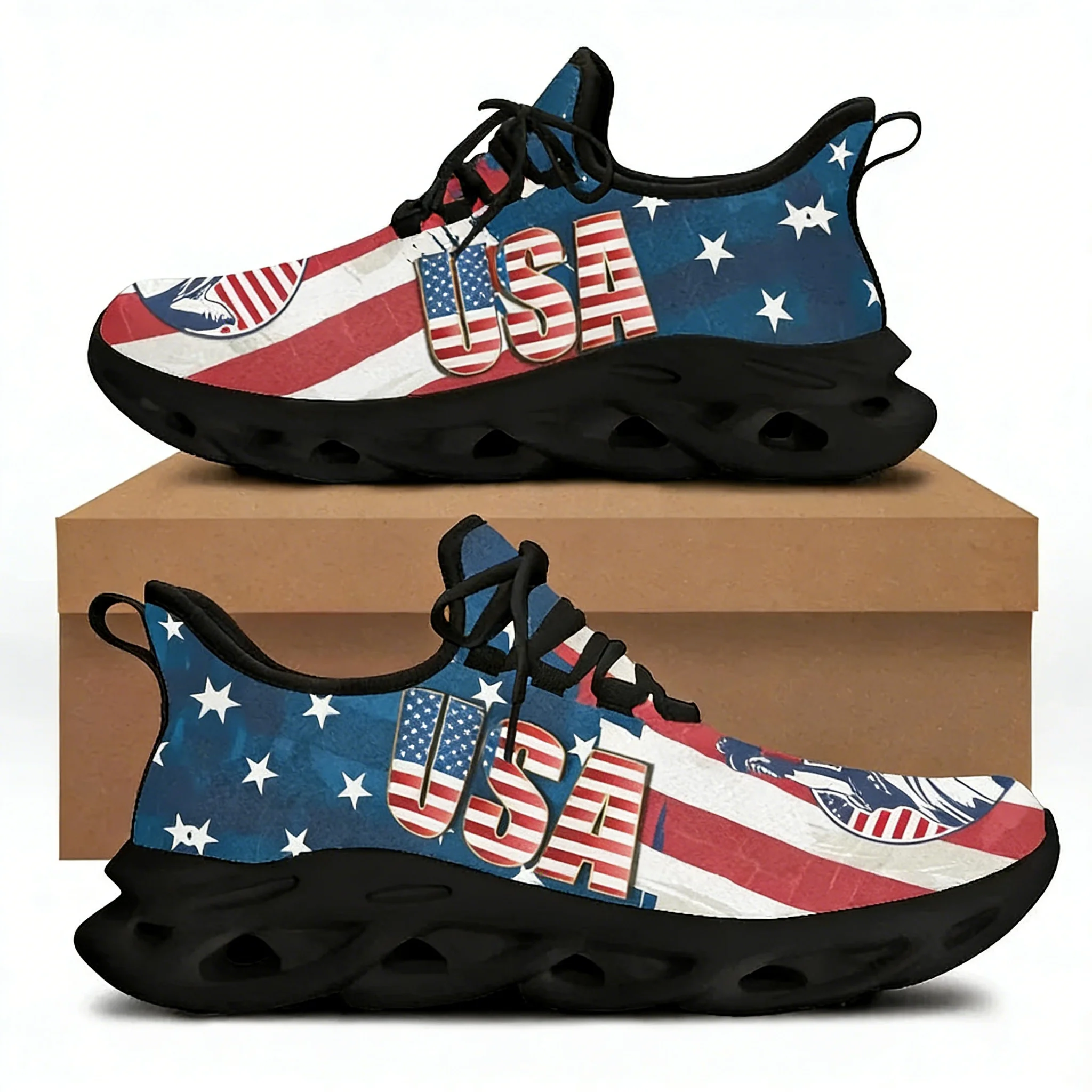 Men'S Shoes Liberty - Женские туфли с принтом американского флага