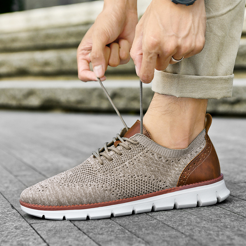 Men'S Shoes Dress Casual - Мужские повседневные туфли-броги: классические, дышащие, с