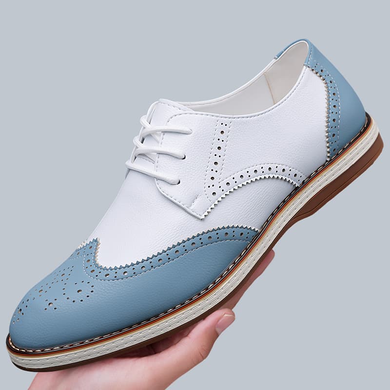 Men'S Shoes Hey Dude - Мужские белые и синие двухцветные туфли-оксфорды