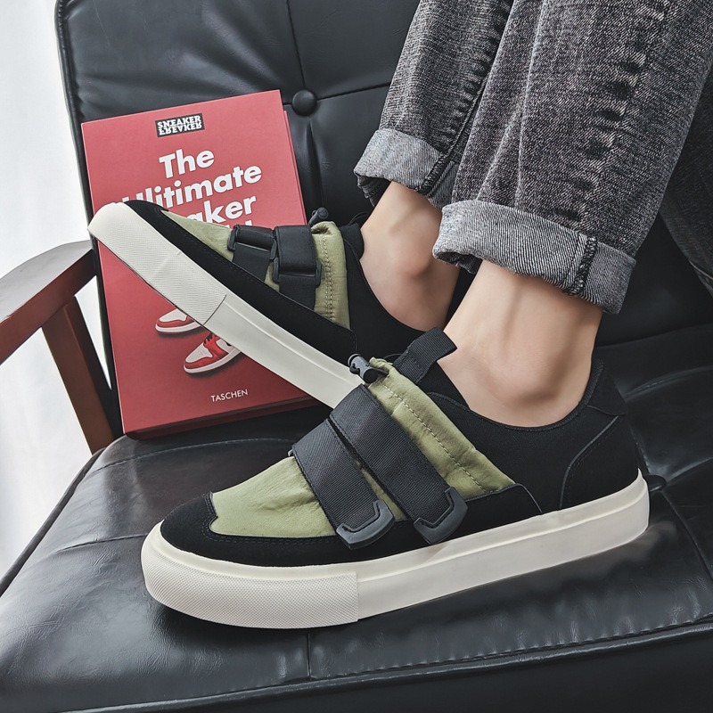 Men'S Shoes With Velcro - Мужская классическая парусиновая обувь для ленивых,