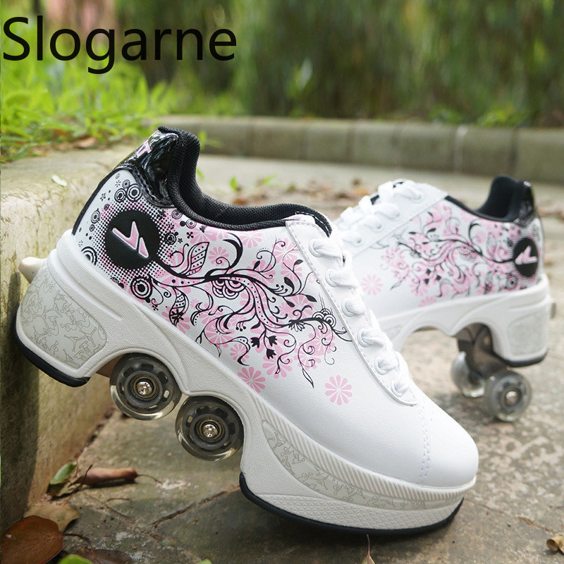 Men'S Shoes To Women'S Size - Женские 4-колесные деформирующие роликовые коньки, мужские