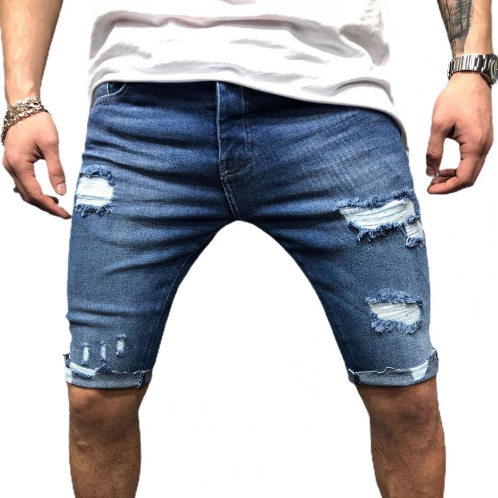 Men'S Shoes With Jeans - Шорты мужские джинсовые облегающие, рваные джинсовые