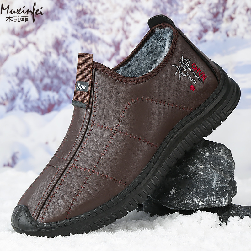Men'S Shoes Hey Dude - Зимняя мужская хлопковая обувь, теплые плюшевые