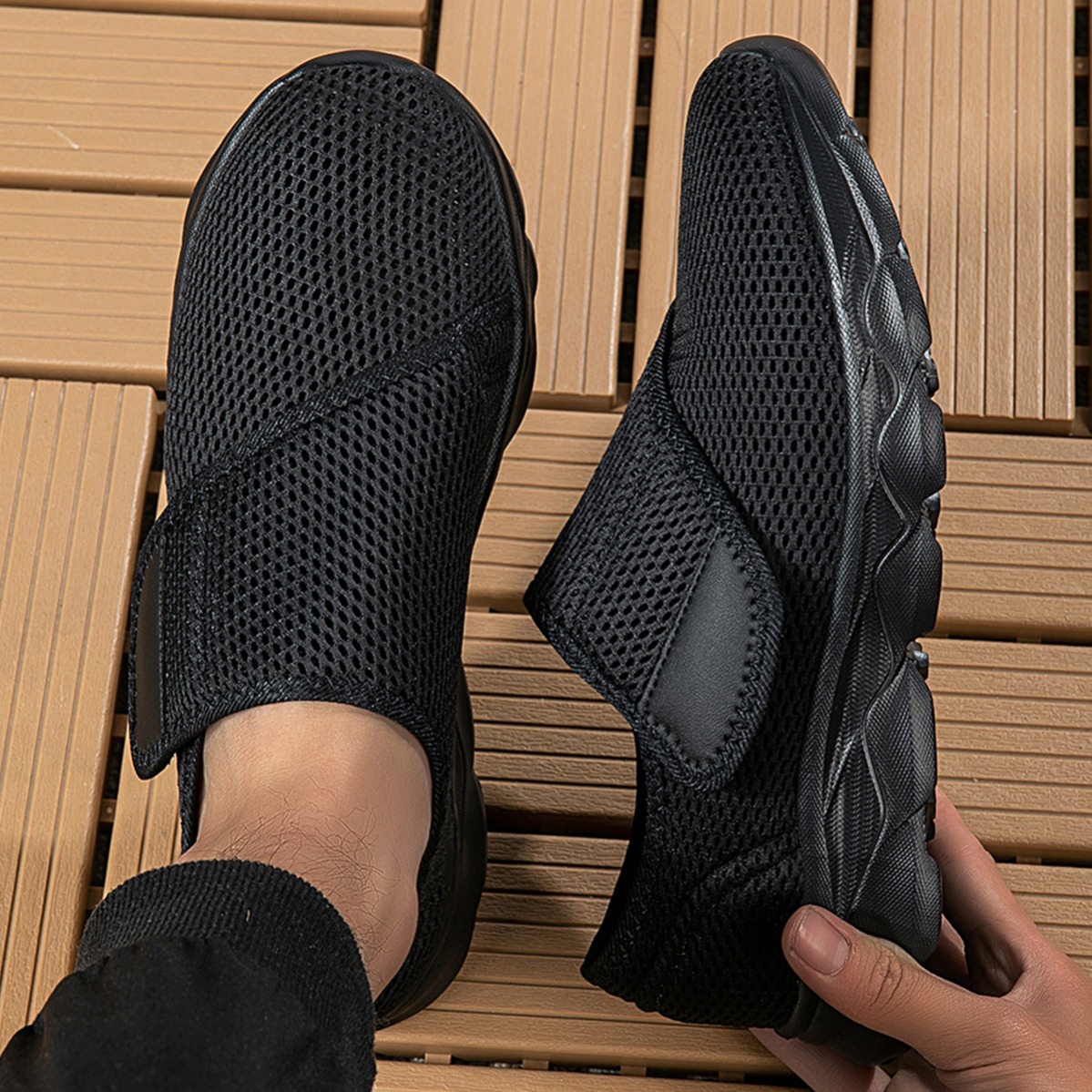 Новые мужские дышащие сетчатые – обзор и цена Men'S Shoes With Velcro