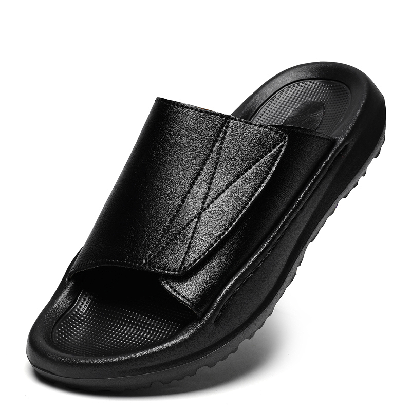 Мужские кожаные шлепанцы Easy- – обзор и цена Men'S Shoes With Velcro