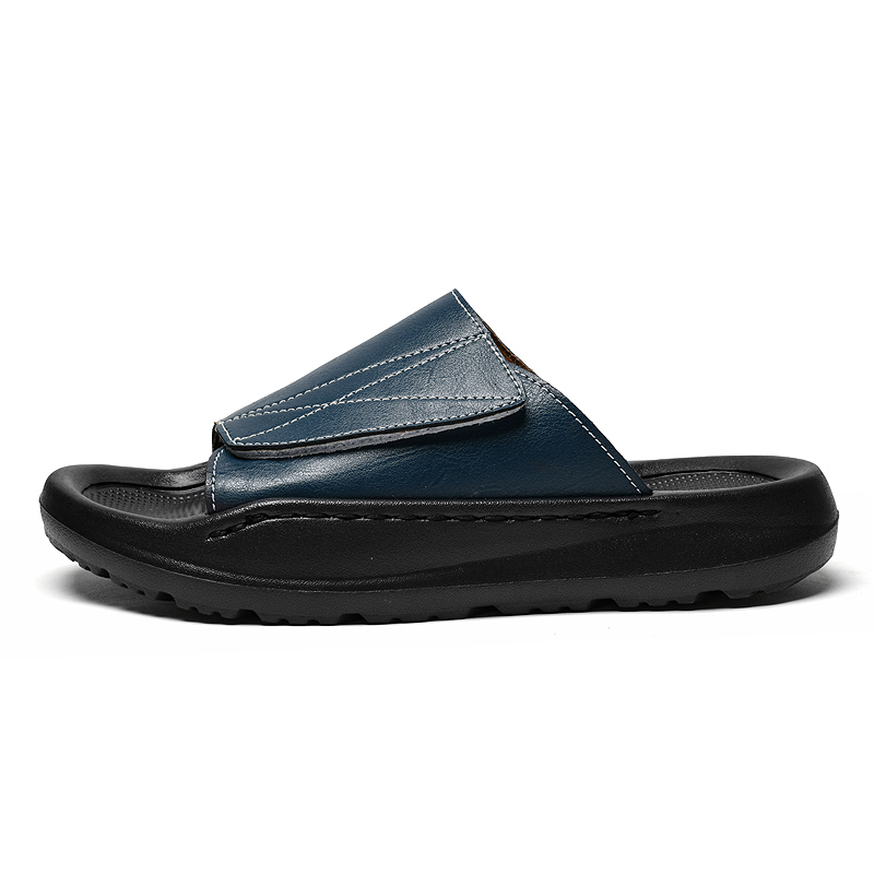 Мужские кожаные шлепанцы Easy- – обзор и цена Men'S Shoes With Velcro