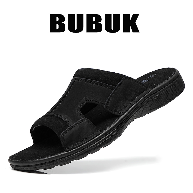 Мужские кожаные тапочки Bubuk  – обзор и цена Men'S Shoes With Velcro