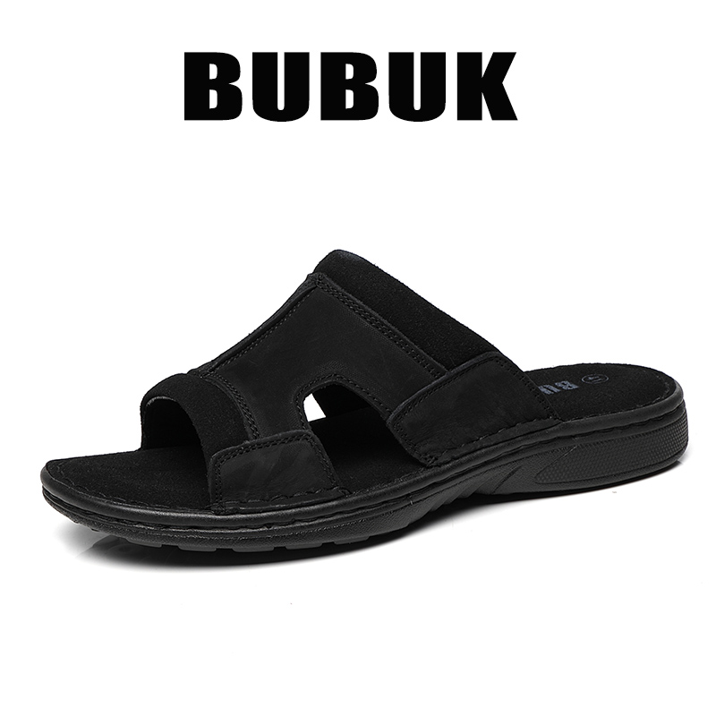 Мужские кожаные тапочки Bubuk  – обзор и цена Men'S Shoes With Velcro