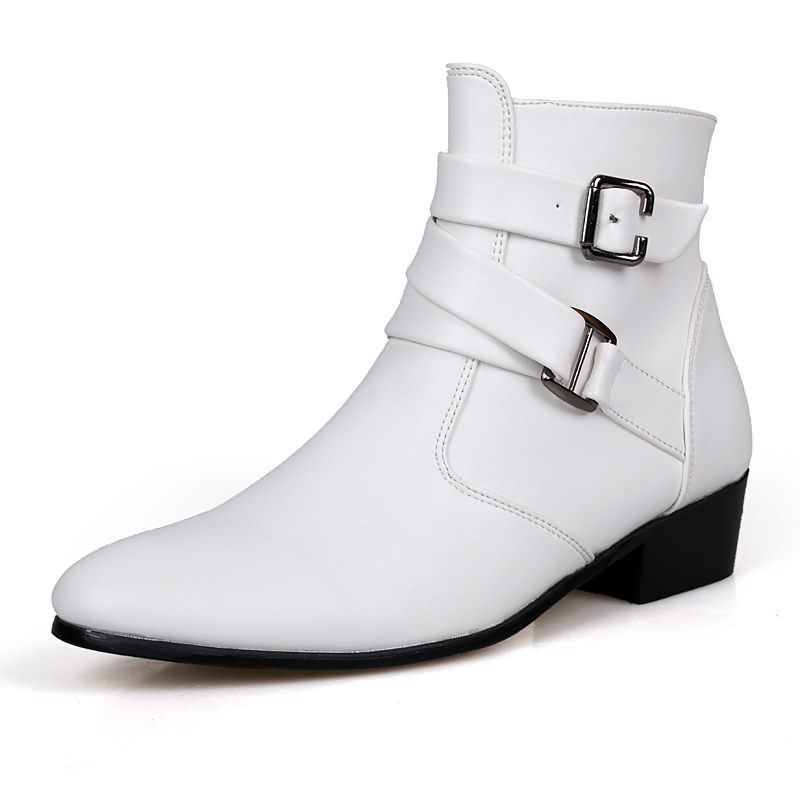 Роскошные мужские ботинки Кожа – обзор и цена Men Shoes White Colour